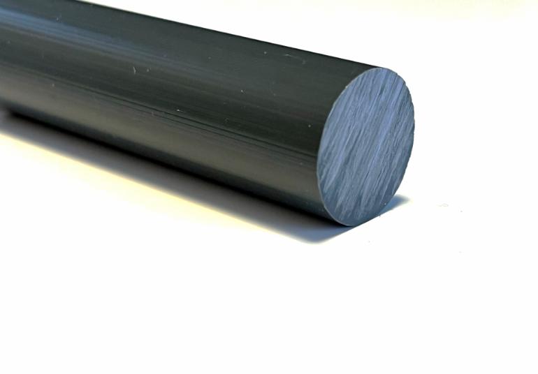 PVC Extruderet Stang, Grå, Ø 130mm, Længde 2000mm