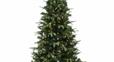 VIGA, kunstigt juletræ, PE/PVC, 1,4 x 1 m, m/LED lys