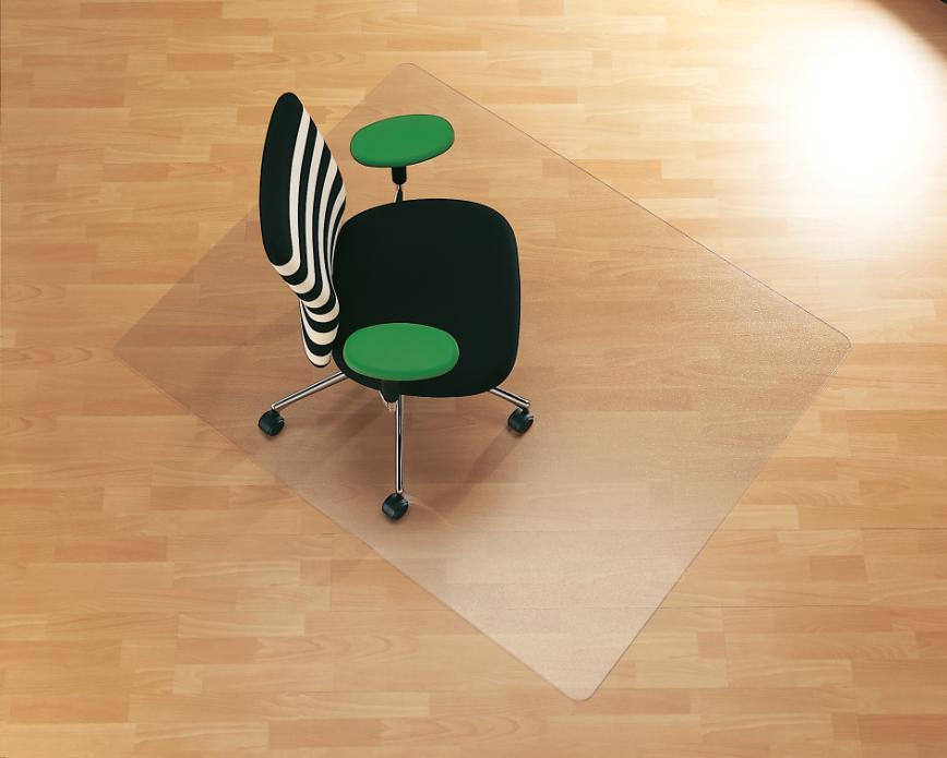 Kontorstoleunderlag, RIGU® u/pigge i polycarbonat, 1200mm x 1830mm x 2mm