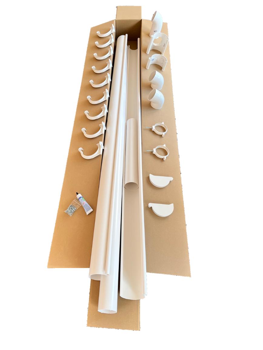 RODENA komplet plast tagrendesæt Hvid