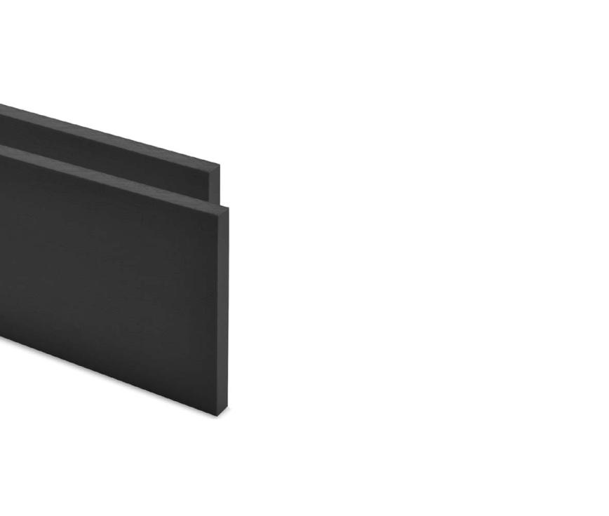 POM-C Plade, Sort, 2000mm x 610mm x 120mm