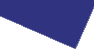 OROGLAS® plade, blå, 2030mm x 3050mm x 3,0mm, LT 14%