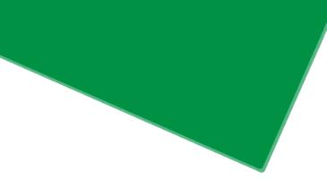 OROGLAS® plade, grøn, 2030mm x 3050mm x 3,0mm, LT 10%