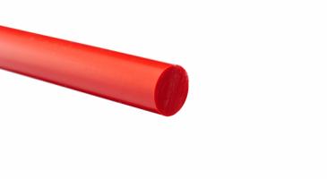PVC Extruderet Stang, Rød, Ø 15mm, Længde 2000mm