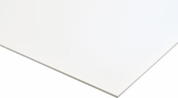 Polystyren plade, Hvid mat/mat, 1006mm x 1406mm x 5mm 