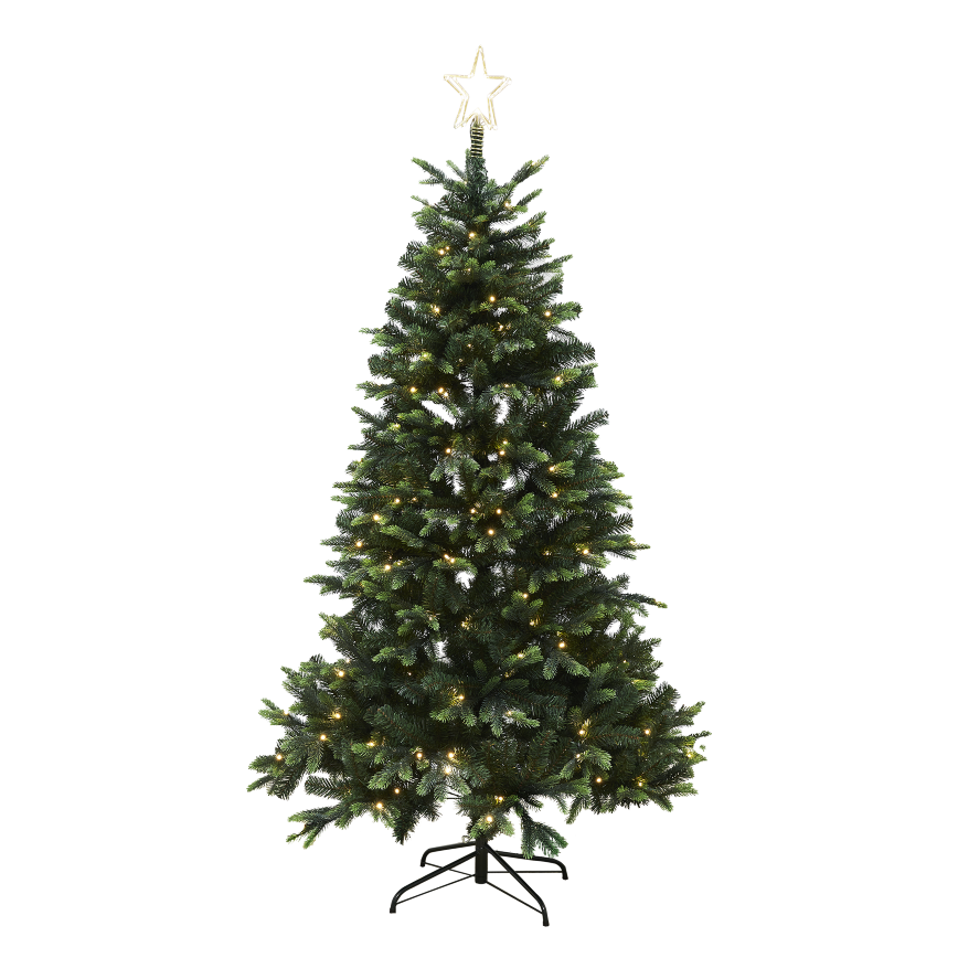 LIFA, kunstigt juletræ, PE/PVC, 1,5 x 1 m, m/LED lys og stjerne