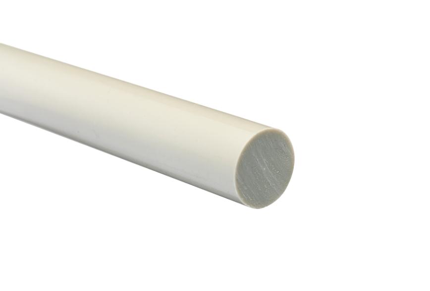 PP-H Extruderet Stang, Grå, Ø 30mm, Længde 2000mm