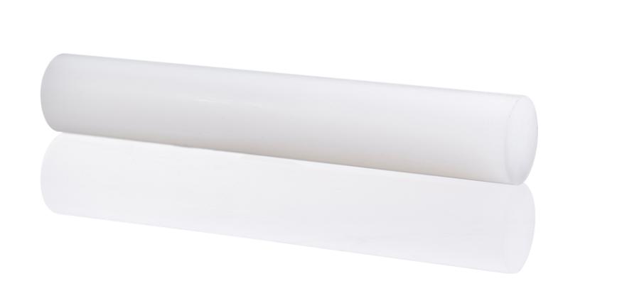 PTFE stang, Natur,  Ø 25mm, Længde 2000mm