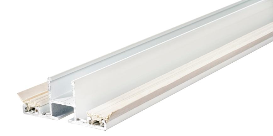Hvid midterprofil til lægteløsning 16 x 4000mm