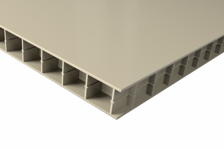 CubX P Plade, Grå, 1500mm x 2000mm x 57mm