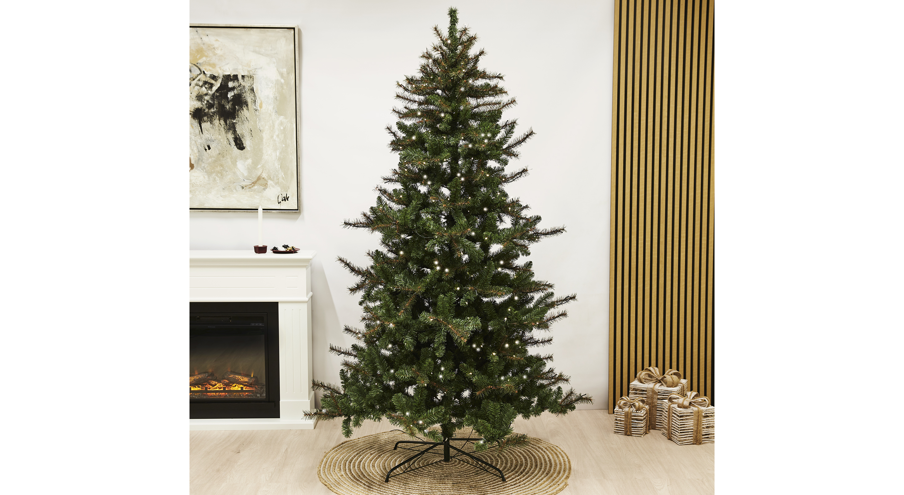Se FRYD, kunstigt juletræ, PVC, 1,5 x 1,1 m, m/LED lys hos e-plast
