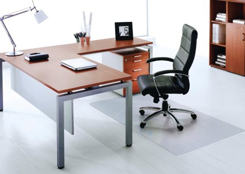 Kontorstoleunderlag, RIGU LOCK® m/pigge i polycarbonat, 1200mm x 1500mm x 2mm - 