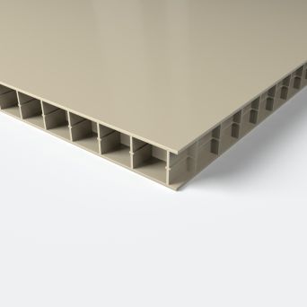 Polystone® P CubX® PP Multiwall / ribbeplade grå - 