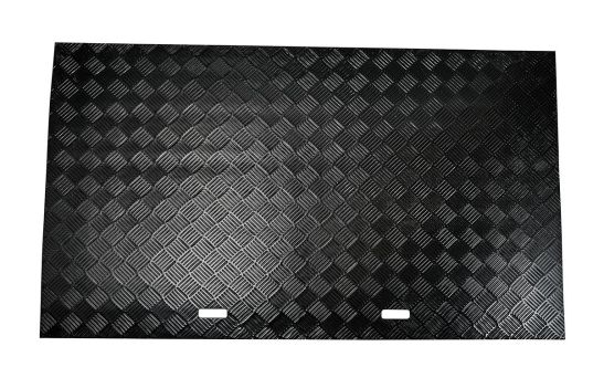 PE LD polyethylen med skridsikker overflade, Sort, 1500mm x 3000mm x 11,5mm - 