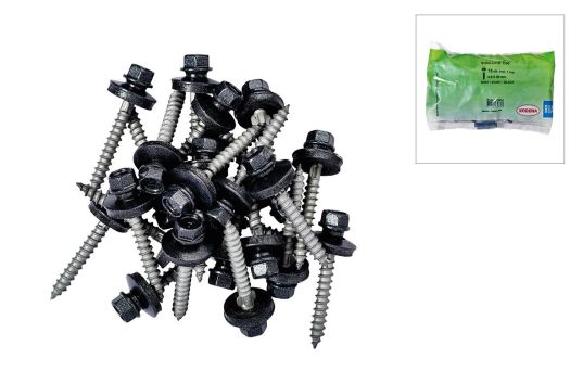 Sinus skrue m/pakning 4,9 x 40mm. Sort - 