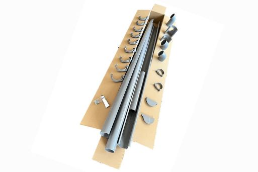 RODENA  komplet plast tagrendesæt Grå - 