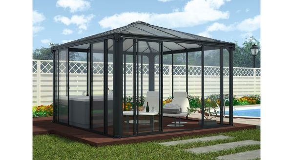 Pavillon lukket, Ledro 3000, antracitgrå - 