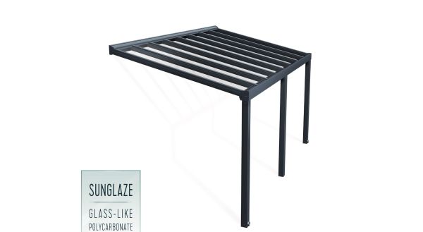 Terrasseoverdækning, Stockholm 3,4 x 5,9 m, antracitgrå - 