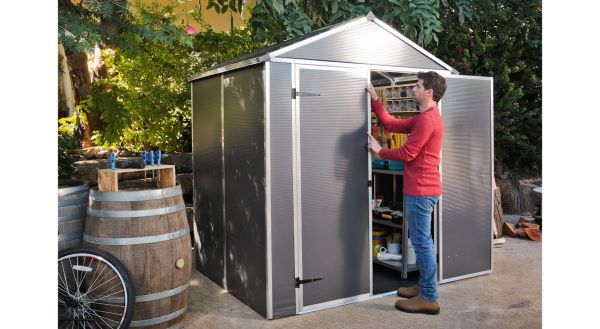 Skur, Rubicon 2,8 m2, mørkegrå - 