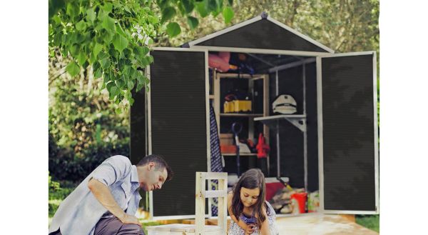 Skur, Rubicon 4,2 m2, mørkegrå - 