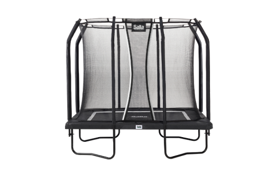 Trampolin Premium, rektangulær, 305 x 214 cm, inkl. sikkerhedsnet, sort - 