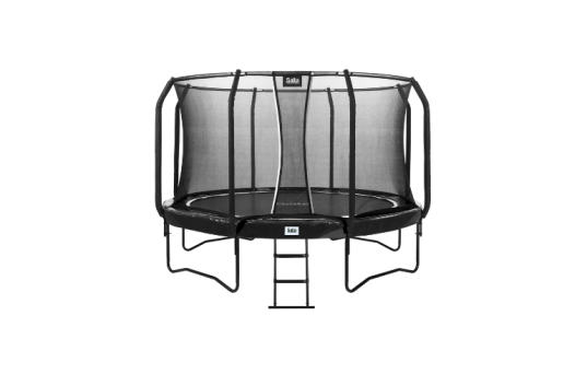 Trampolin First Class, Ø366 cm, inkl. sikkerhedsnet og stige, sort - 