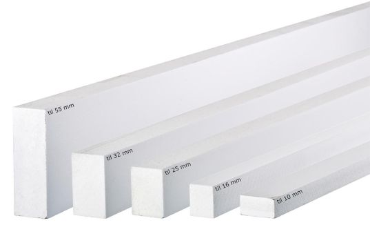 Afstandsliste til yderspær. Hvid - 