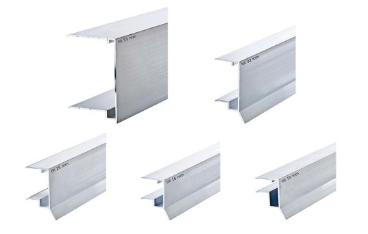 Alu vandnæseprofil, til forkant af 55 mm. Termoplader - 