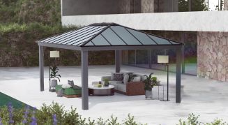 Pavillon, Dallas 4,2 x 6 m, antracitgr&aring; 