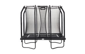 Trampolin Premium, rektangul&aelig;r, 305 x 214 cm, inkl. sikkerhedsnet, sort